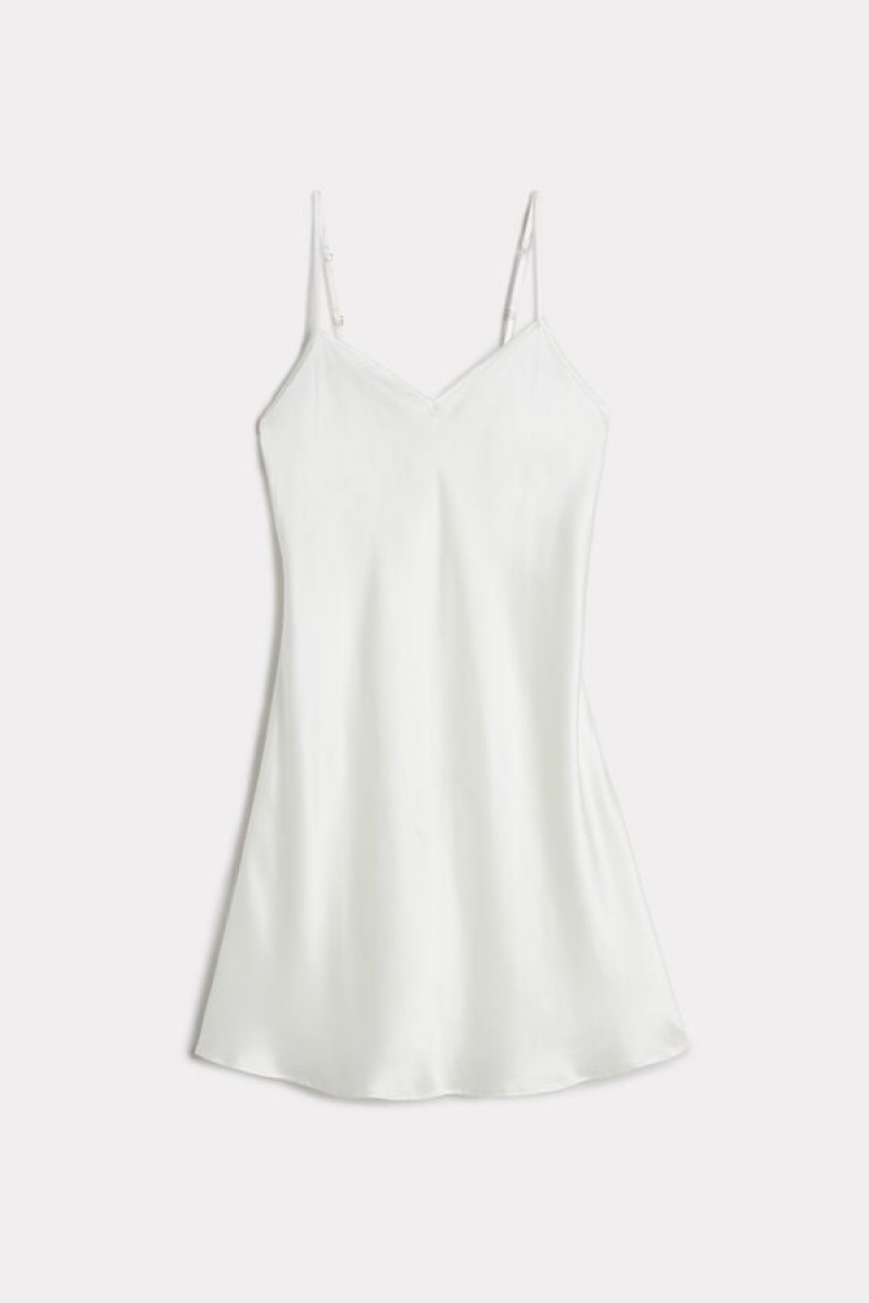 White Intimissimi Silk Slip | CAJVR86163